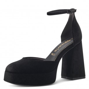 Дамски елегантни обувки  на ток Tamaris Touch It черни